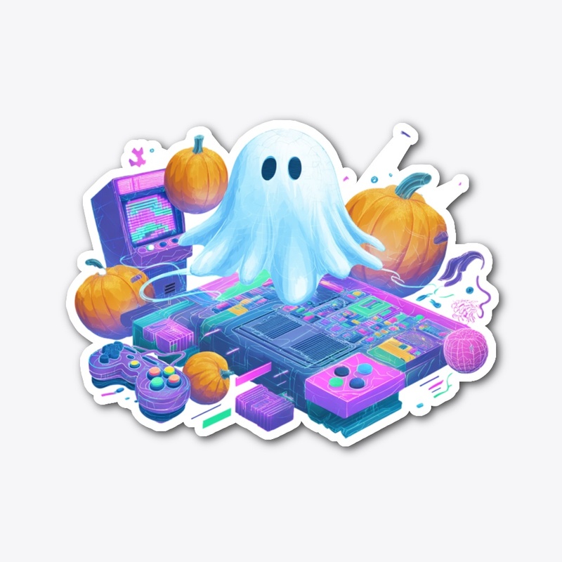 Halloween Gamer Ghost Art