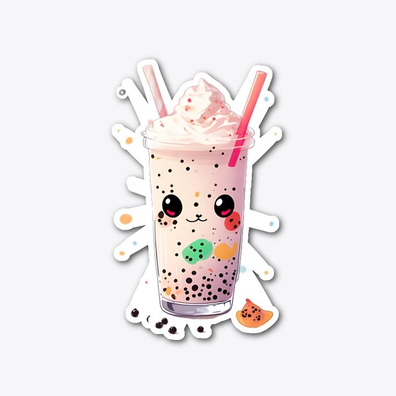 cute boba milk drink