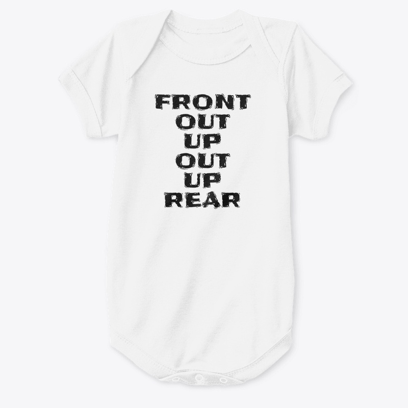Front Out Up Out Up Rear - Baby Premium Onesie - Baby Premium Onesie - Baby Premium Onesie - Baby Premium Onesie