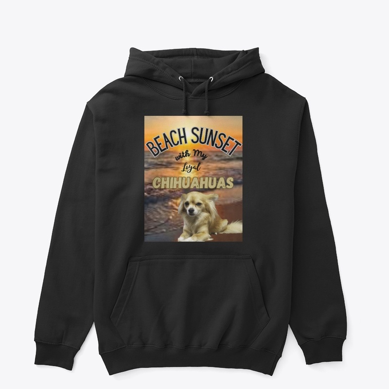 Beach Sunset with my Loyal Chihuahuas