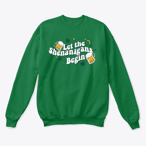 Funny St. Patrick's Day Shirts Kelly Green  T-Shirt Front