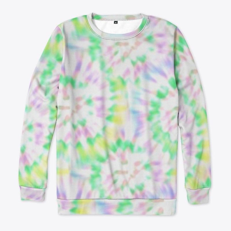 Pastel Swirl Tie Dye Green Yellow Purple
