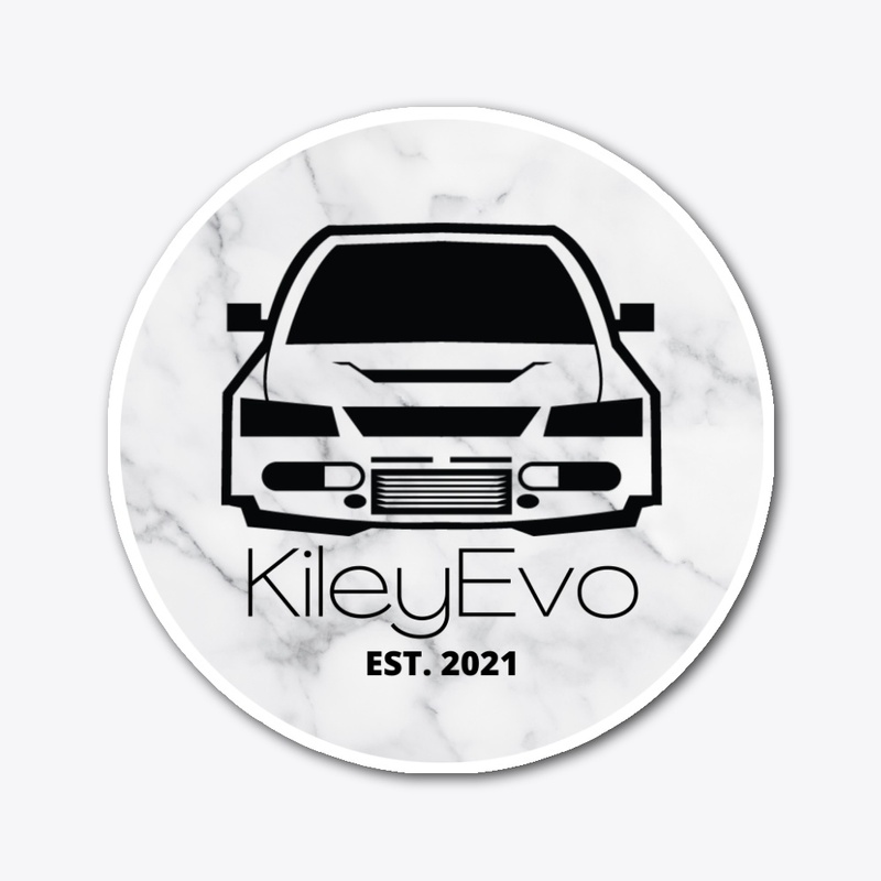 EST. 2021 KileyEvo logo sticker MARBLE