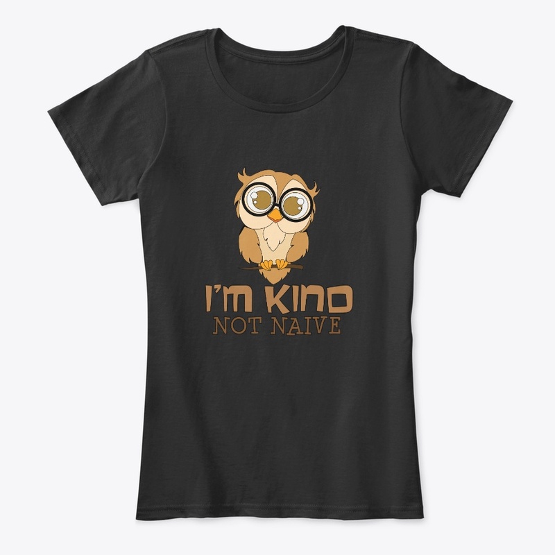 Kind Not Naive Teacher Owl With Glasses 