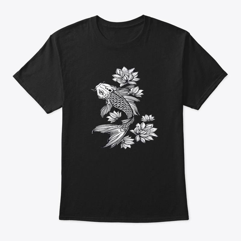 koi fish japanese with flower