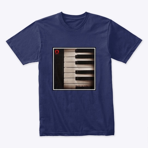 Music Is Life 2 Midnight Navy T-Shirt Front