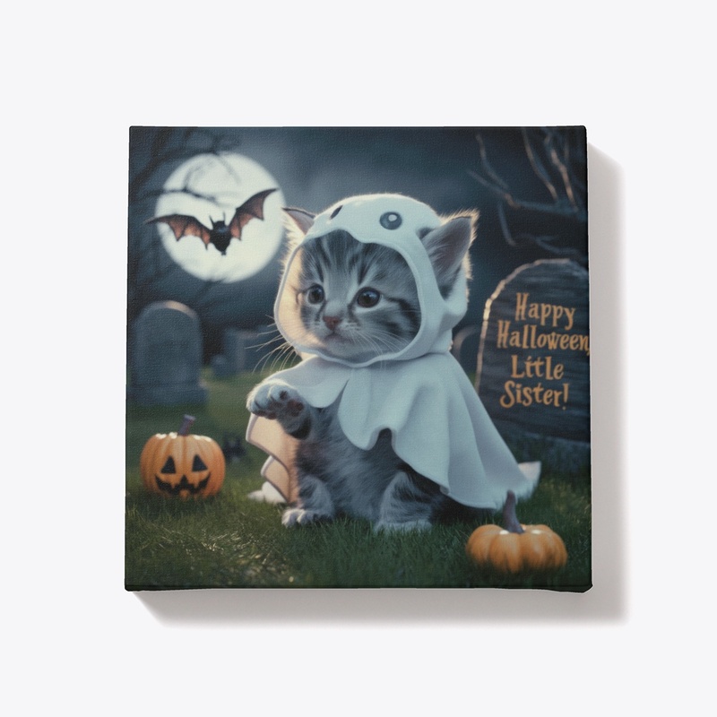 Ghost Kitten: Happy Halloween Art