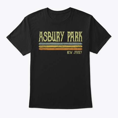Vintage Asbury Park New Jersey Sweatshir Black T-Shirt Front