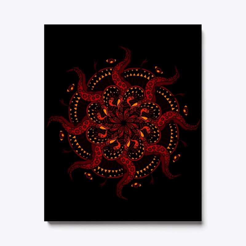 Spooky tentacle mandala