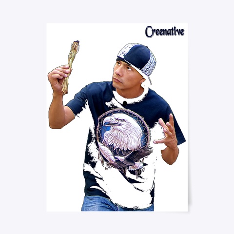 Creenative  White áo T-Shirt Front