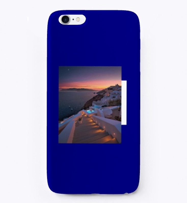 Cool beach sticker on the Iphone case