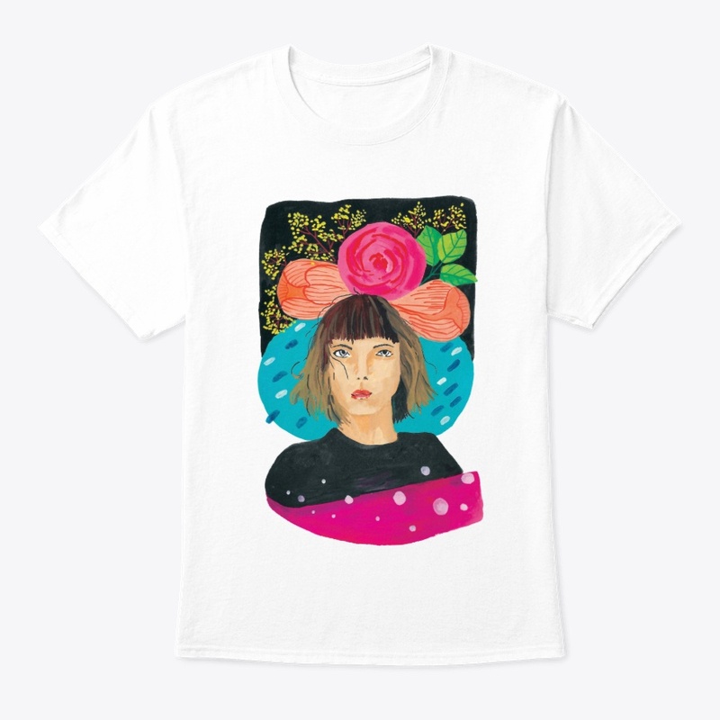 Girl with a flower headband