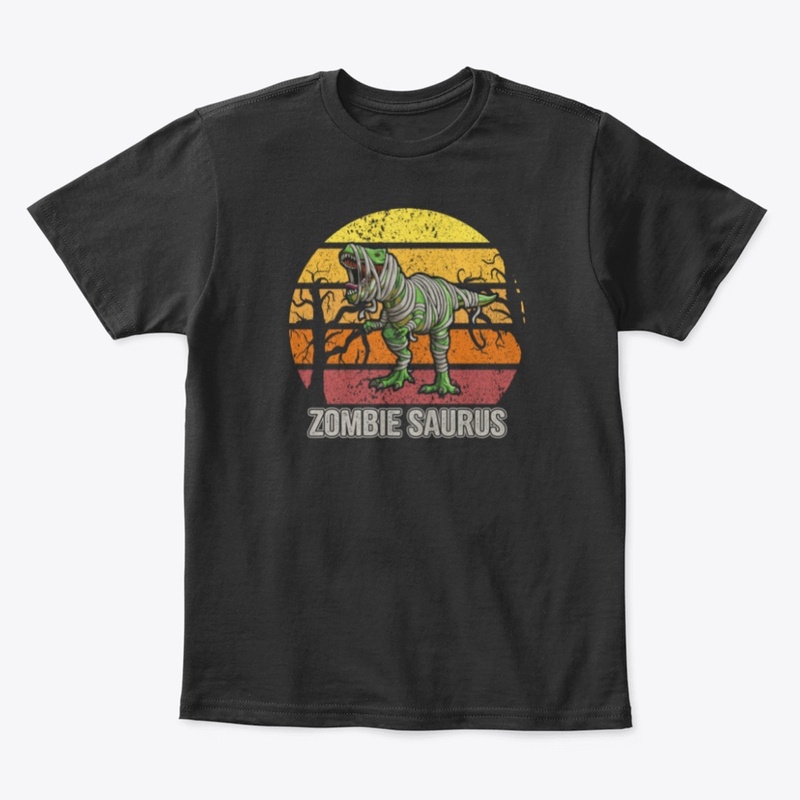 Zombie Saurus Halloween Dinosaur T Rex