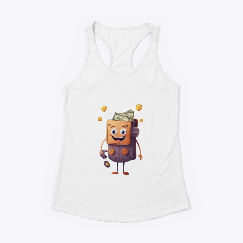 Wallet buddy tee: Money smiles.