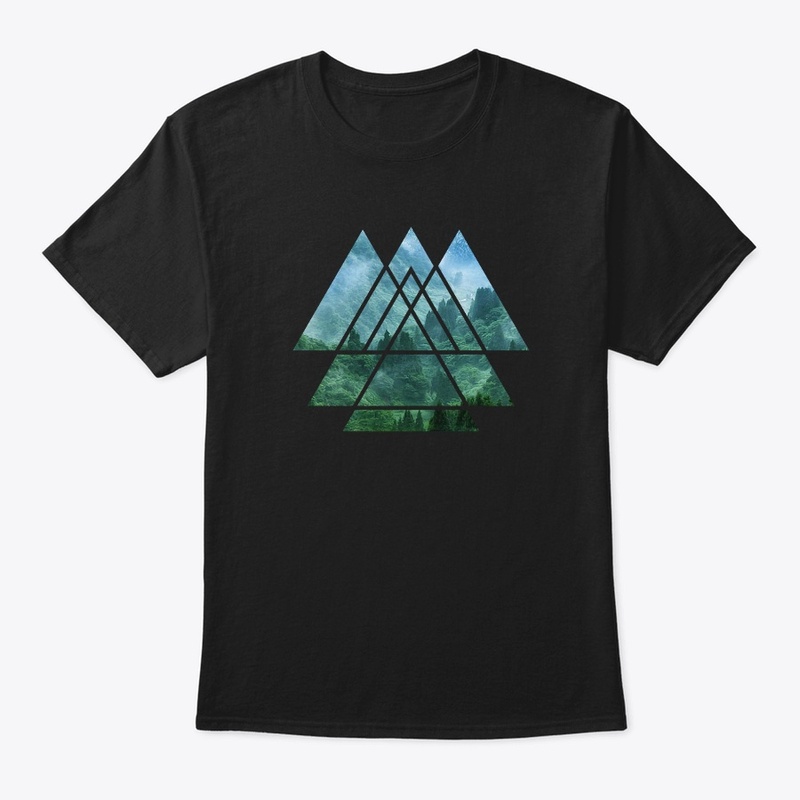 Sacred Geometry Triangles - Misty Forest