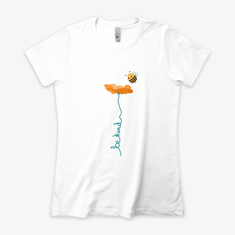 Be kind flower - cute bee flying