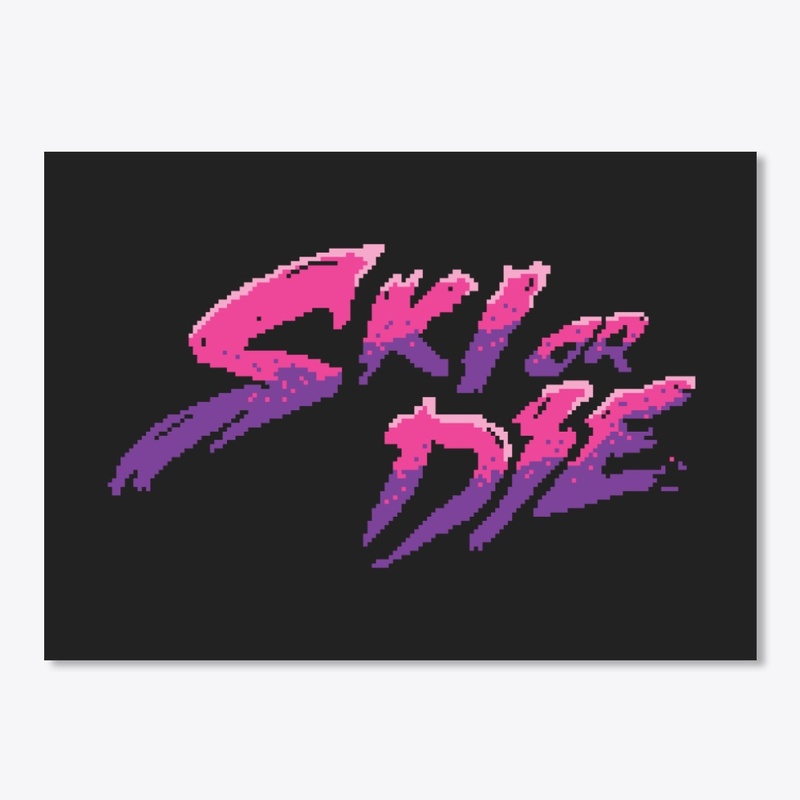 Candy Boy Ski or Die Pixel art Logo