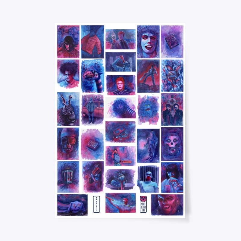 Thirty  blue-carmine