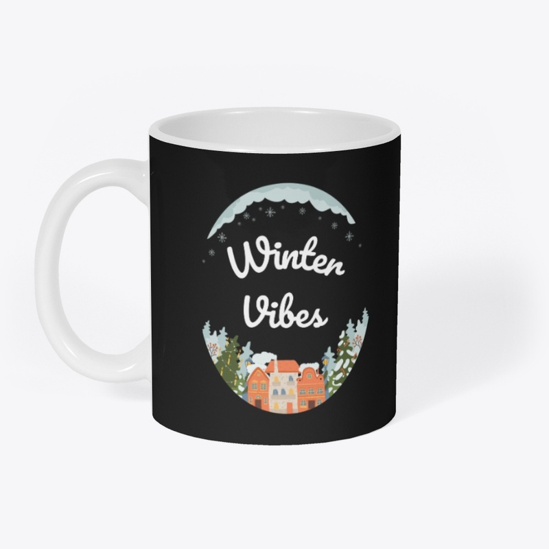Cozy Winter Vibes Village Illustration