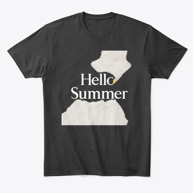 Elegant Marble "Hello Summer" Typography