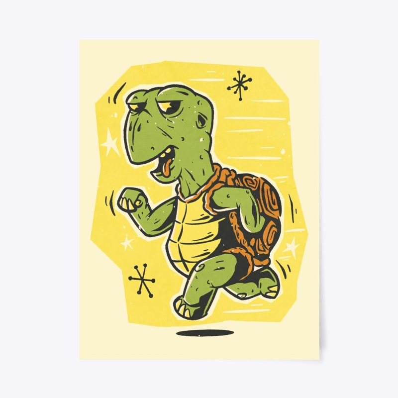 Funny Turtle Trying Hard