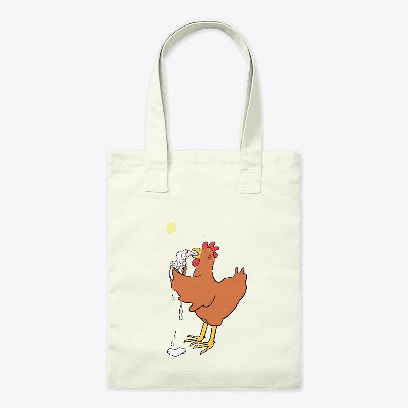 Chicken Enjoying Ice-cream