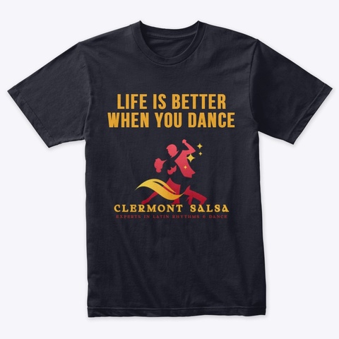 Unisex Life’s Better When You Dance Vintage Navy T-Shirt Front