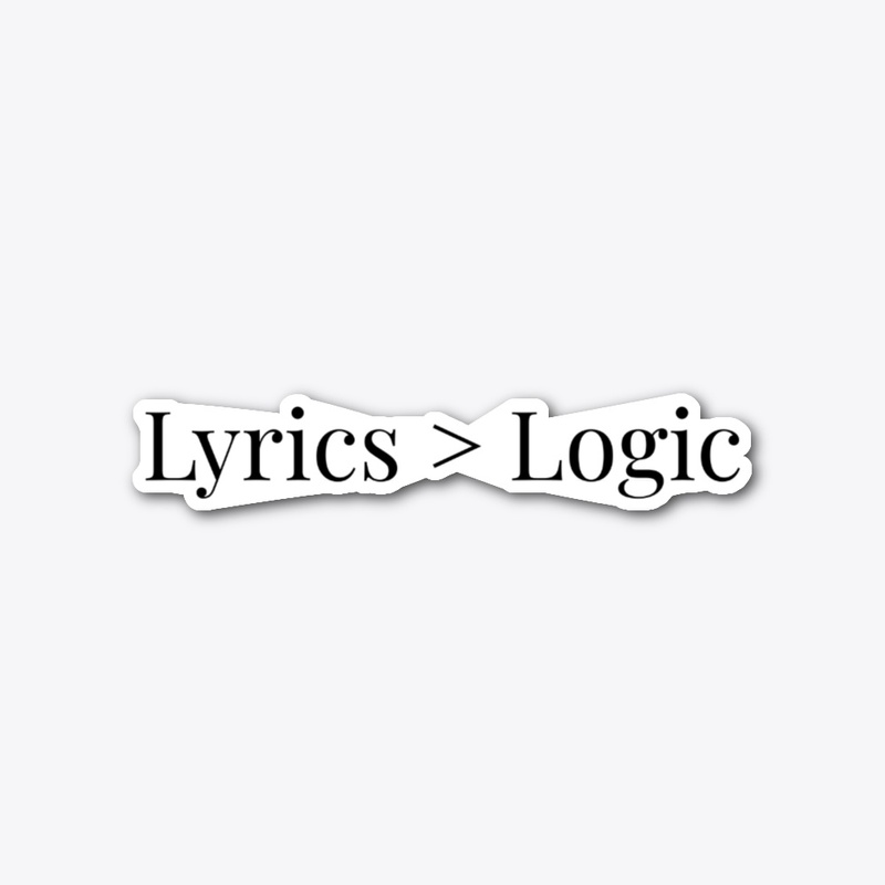 Lyrics over logic Sticker
