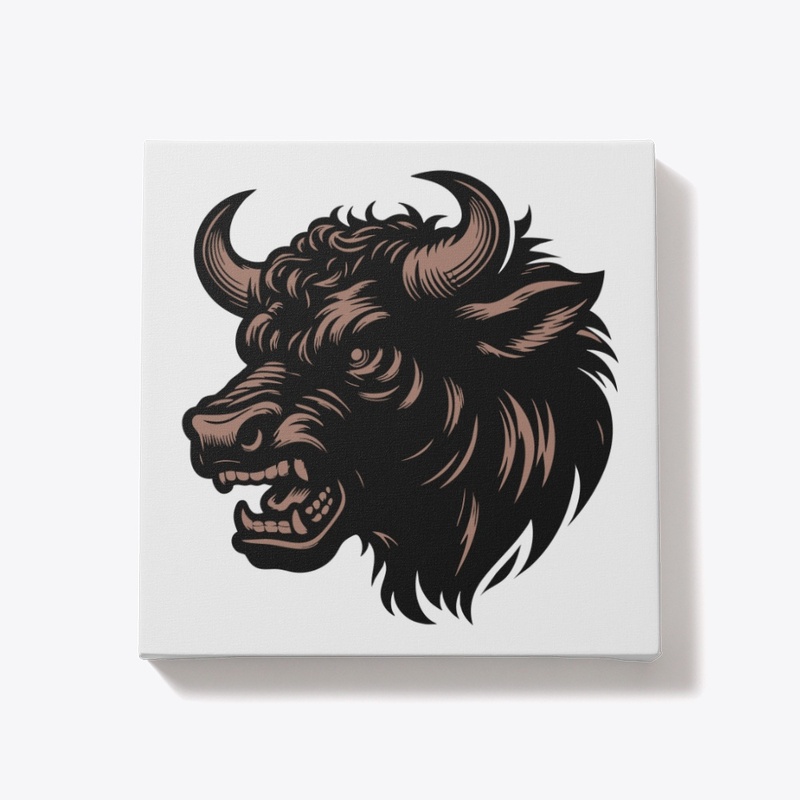 Untamed Cow Head Artwork