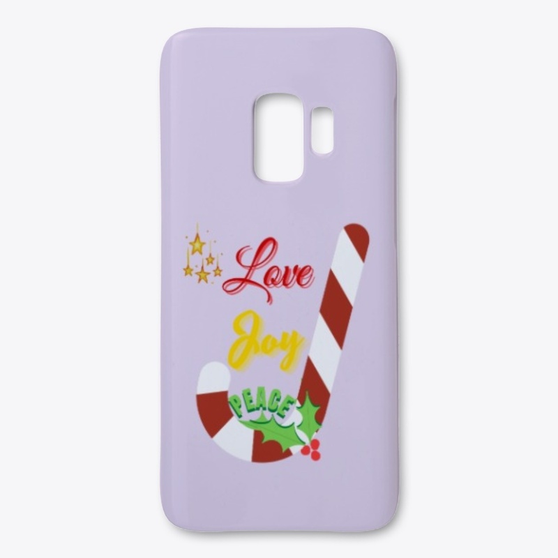 LOVE JOY PEACE CANDYCANE STAR PHONE CASE