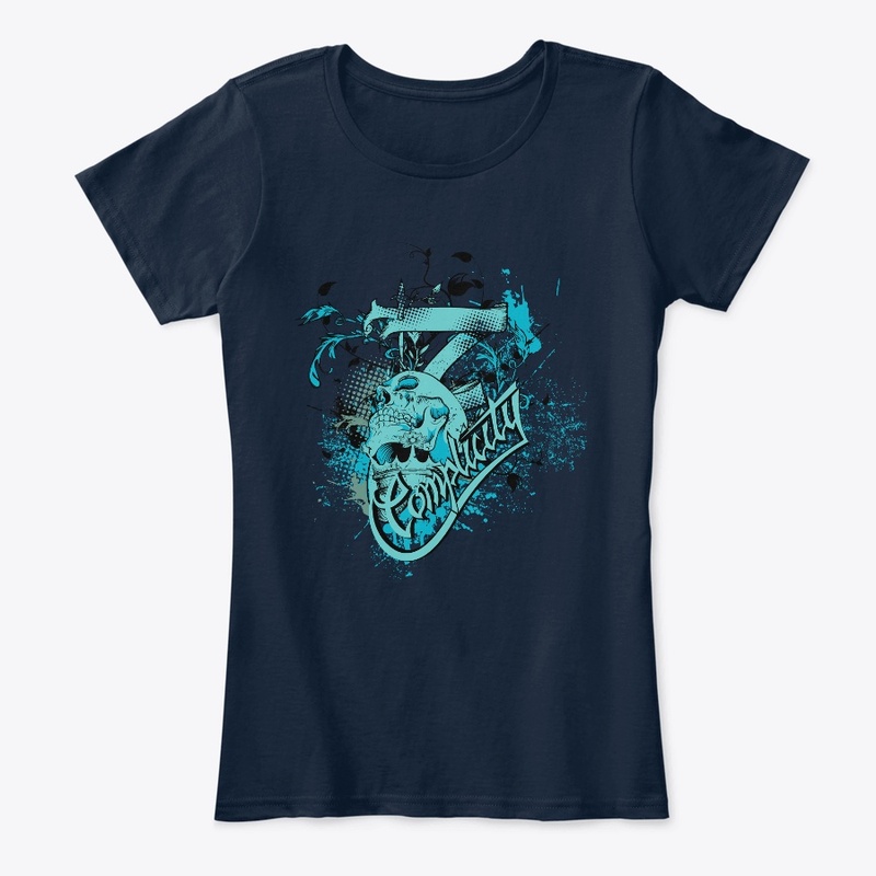 Blue skull with blue blood