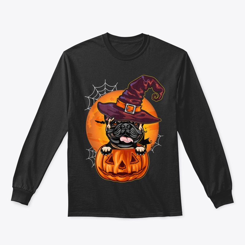 Funny French Bulldog Pumpkin Halloween T