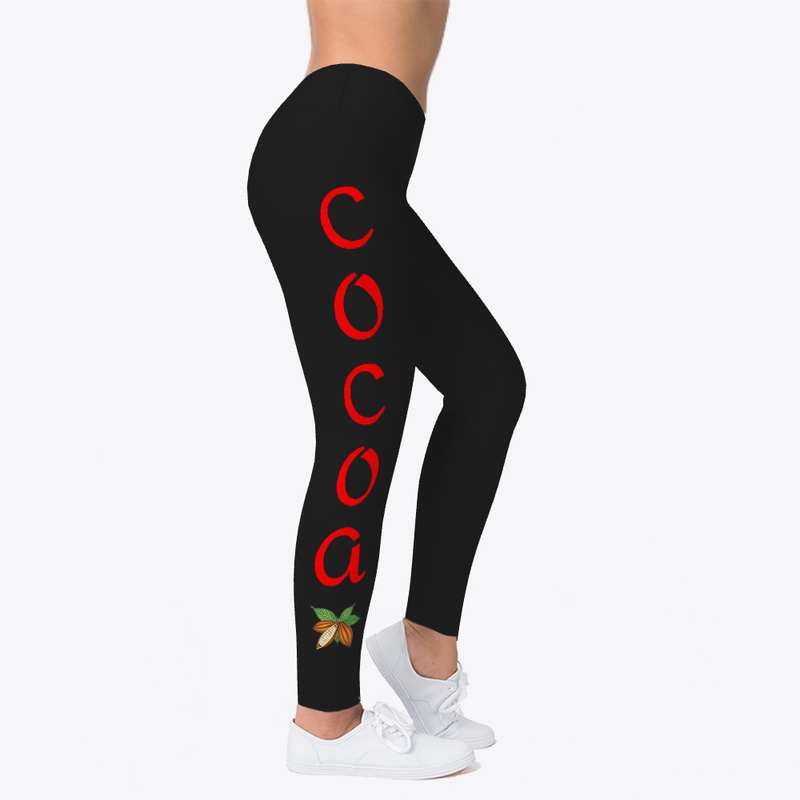 Red Cocoa Print Leggings