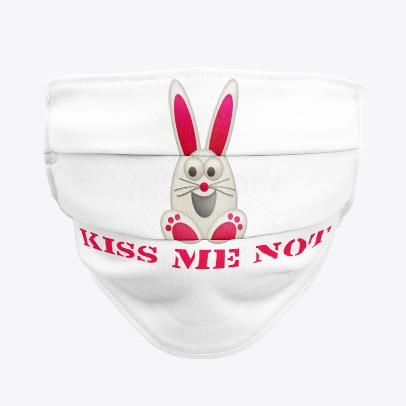 Funny Bunny Kiss Me Not Face mask