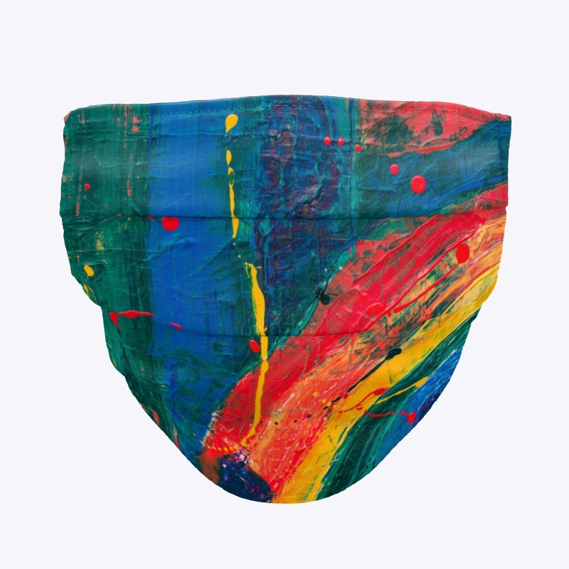 Rainbow Paint Cloth Face Mask