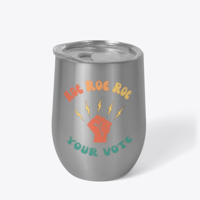 Roe Roe Roe Your Vote Retro Style Design