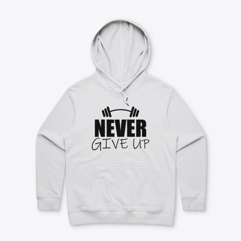 Never Give Up Brand T-Shirt Design