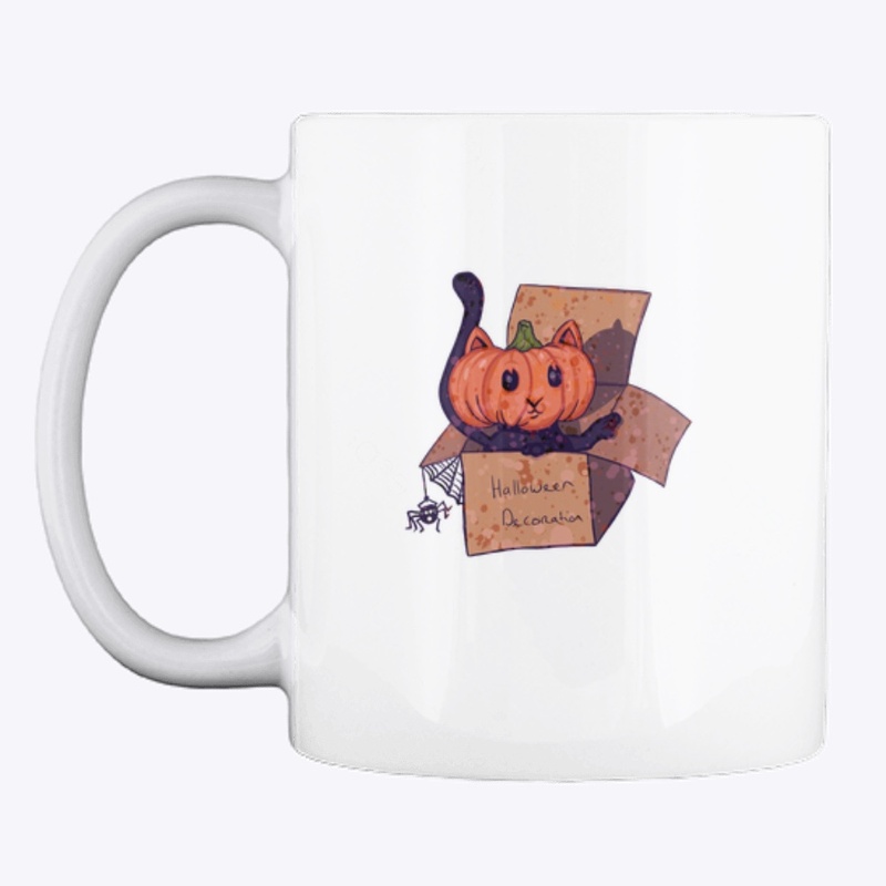 Halloween Pumpkinhead Cat