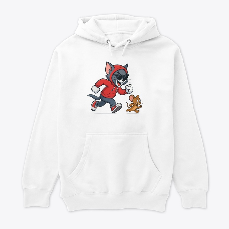 Cool Street Style Cat & Mouse Hoodie