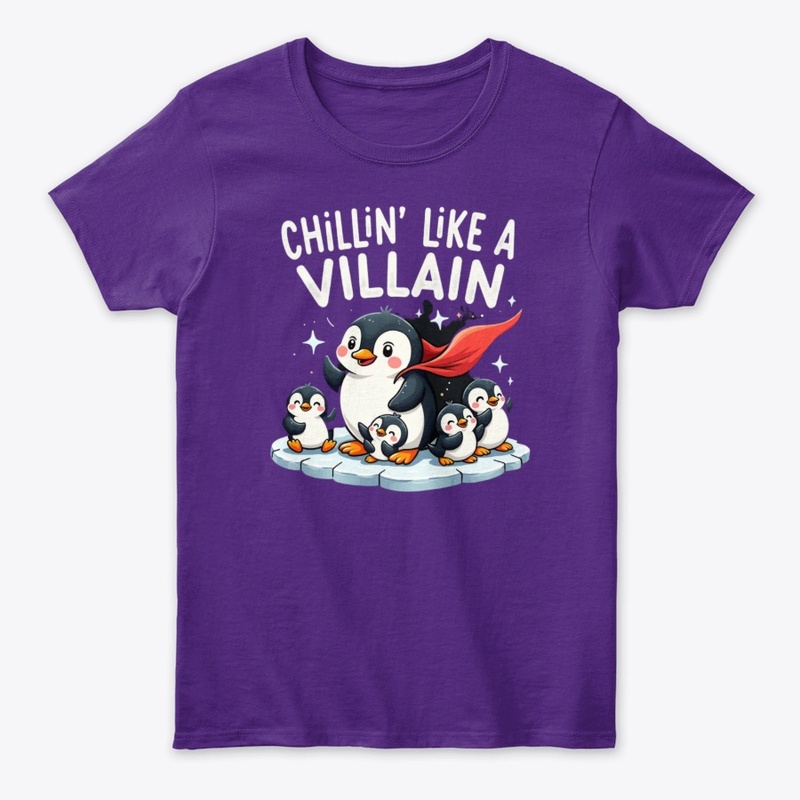  Funny Penguin Cape Tee