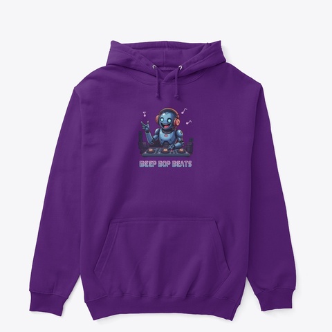 Beep Bop Beats: The Dj Robot Purple áo T-Shirt Front