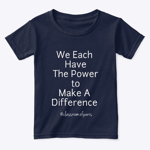 A Difference Navy  T-Shirt Front