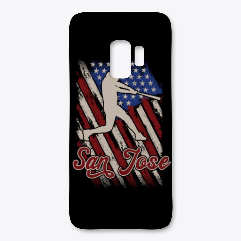 Patriotic USA Flag San Jose Baseball Fan