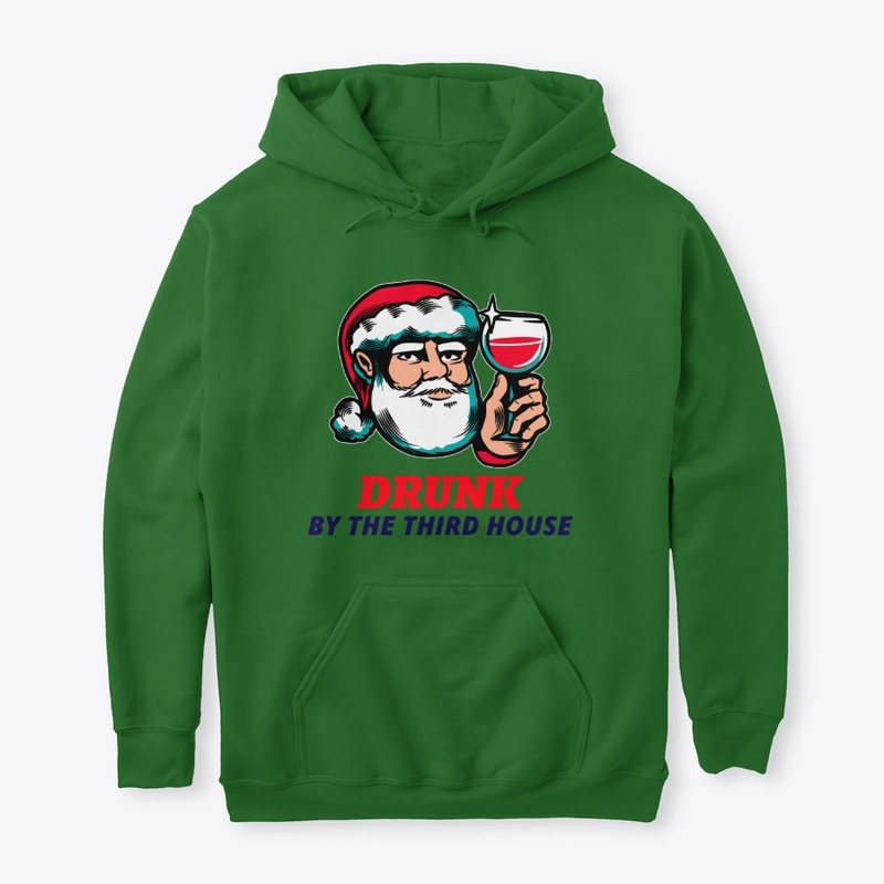 Drunk Santa, drinking Christmas eve long