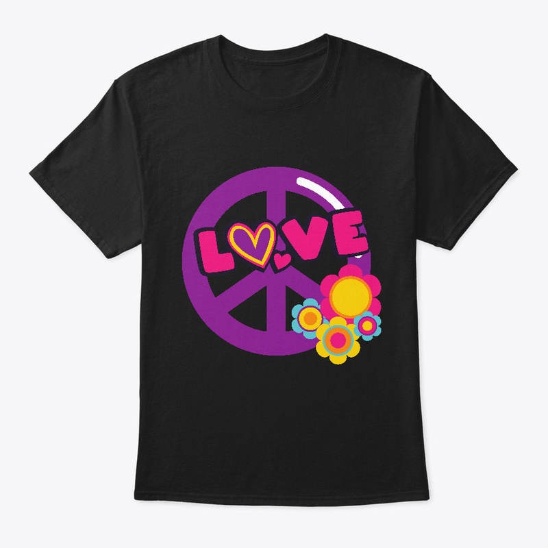 Peace and Love with Pretty Flowers