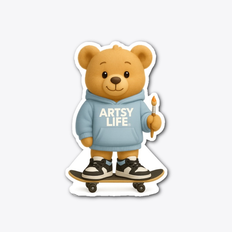 Artsy Bear Sticker