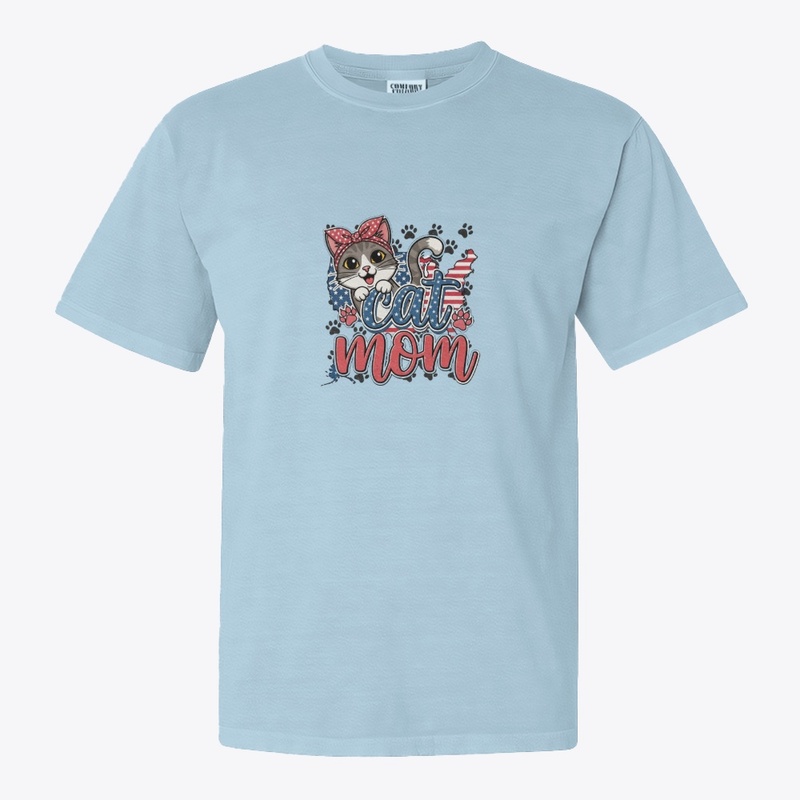 Patriotic Cat Mom - USA Flag Cat