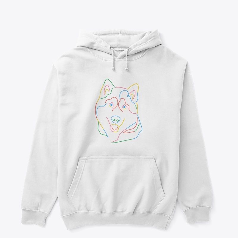 husky abstract colorfull design