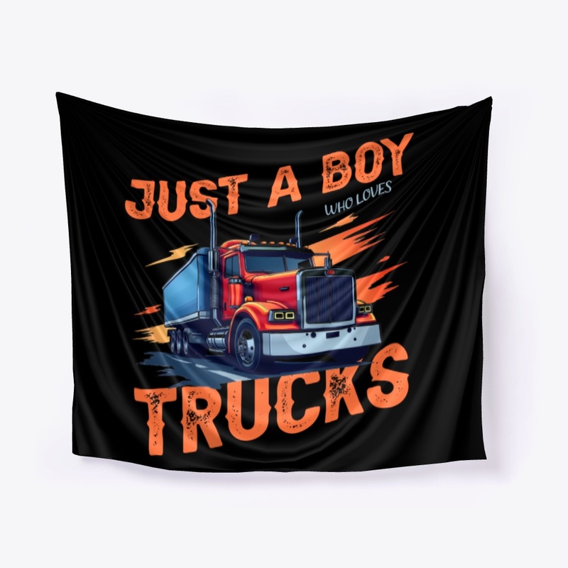Just a boy who loves trucks