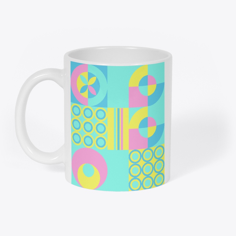 Tribal colorful geometric design pastel 